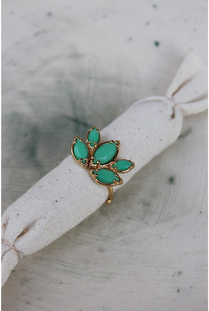 Bague sertie 767 Lotus Chrysoprase