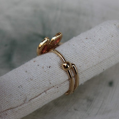 Bague sertie 767 Lotus Grenat